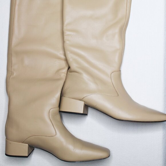 J. Crew Roxie Knee High Boots In Leather - Dark Beechwood - BA737 - Picture 6 of 16